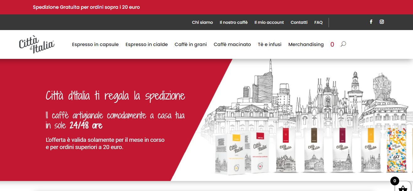 E-commerce e strategia marketing – Caffè Città d’Italia